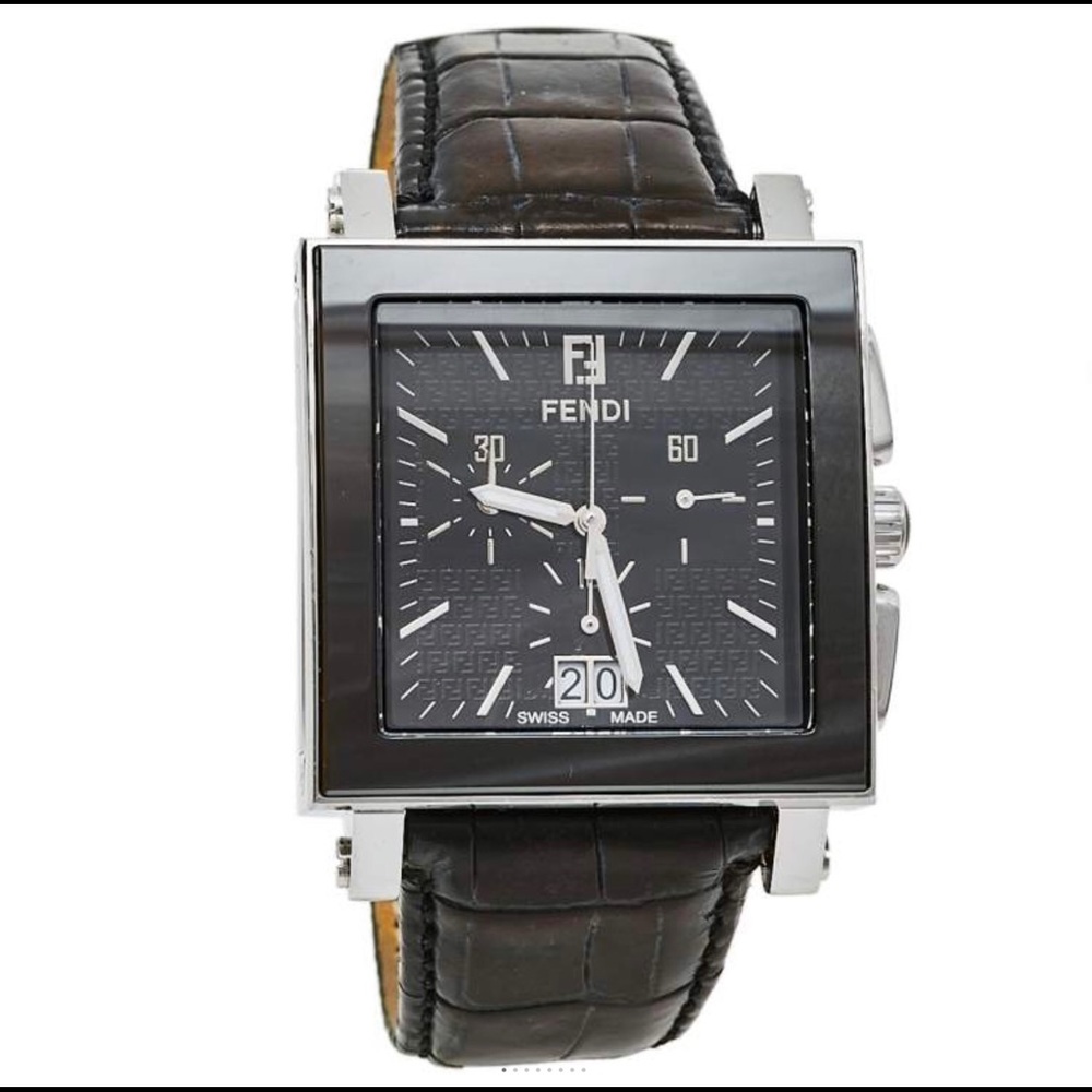 Fendi Black Ceramic Chronograph Watch